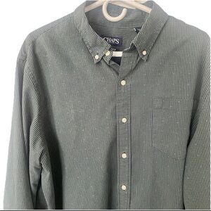 Chaps‎ Men's Stretch Easy Care Button Down  Dobby stripes 2XL Preppy Casual